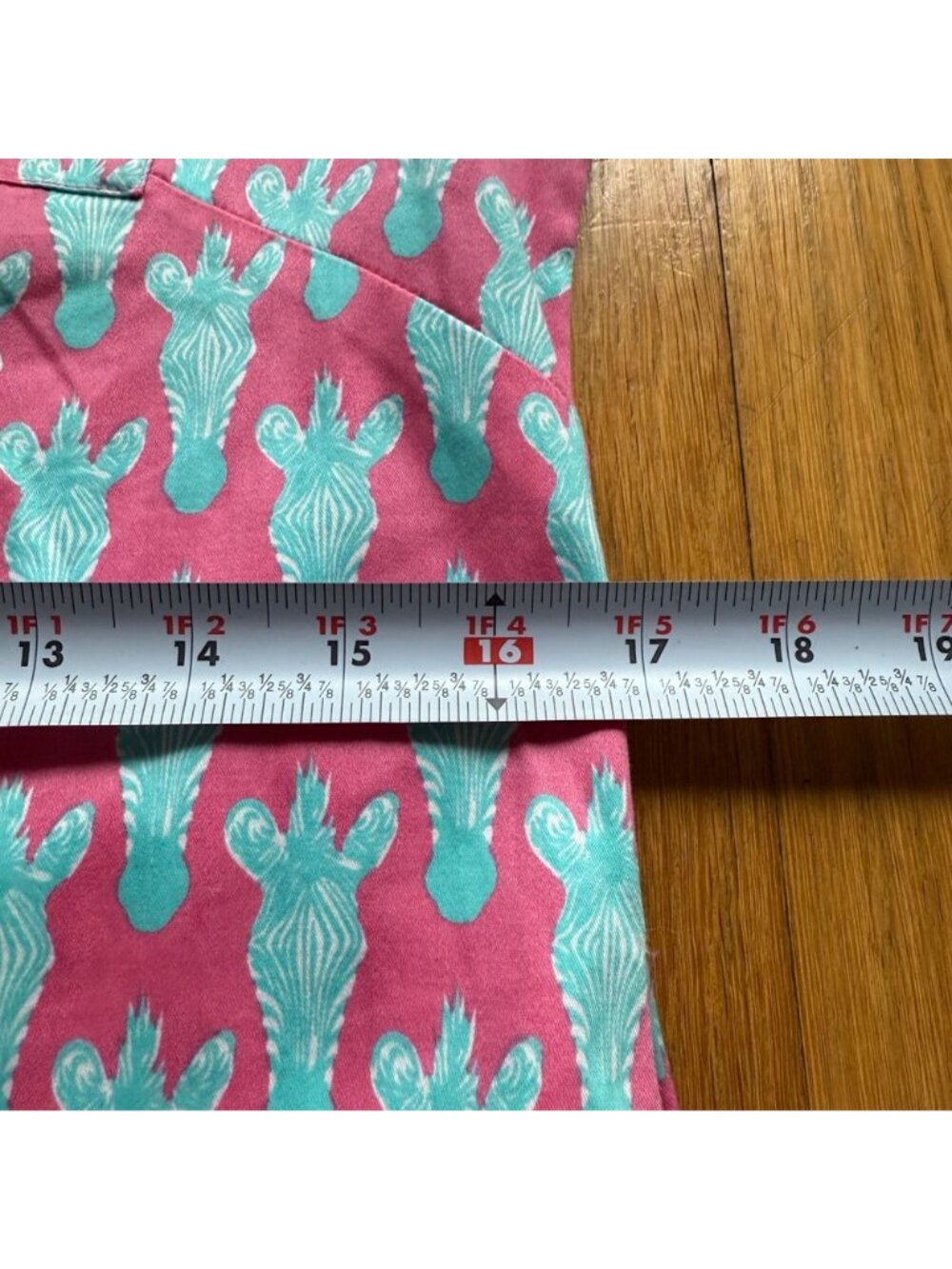 Tizzie Size XS Pink Aqua Zebra Print Split Neck Collar Cotton Blend Tunic Dress - Picture 11 of 15